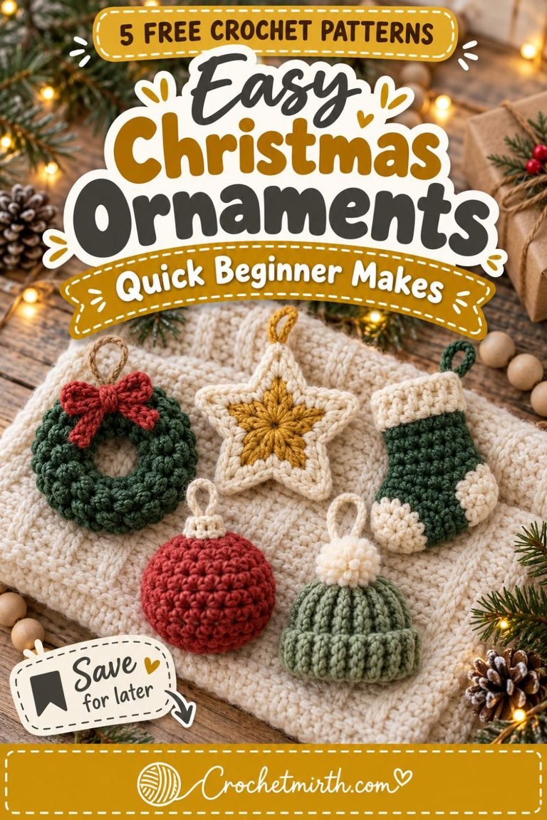 Easy Crochet Christmas Ornaments – Quick Beginner Holiday Patterns