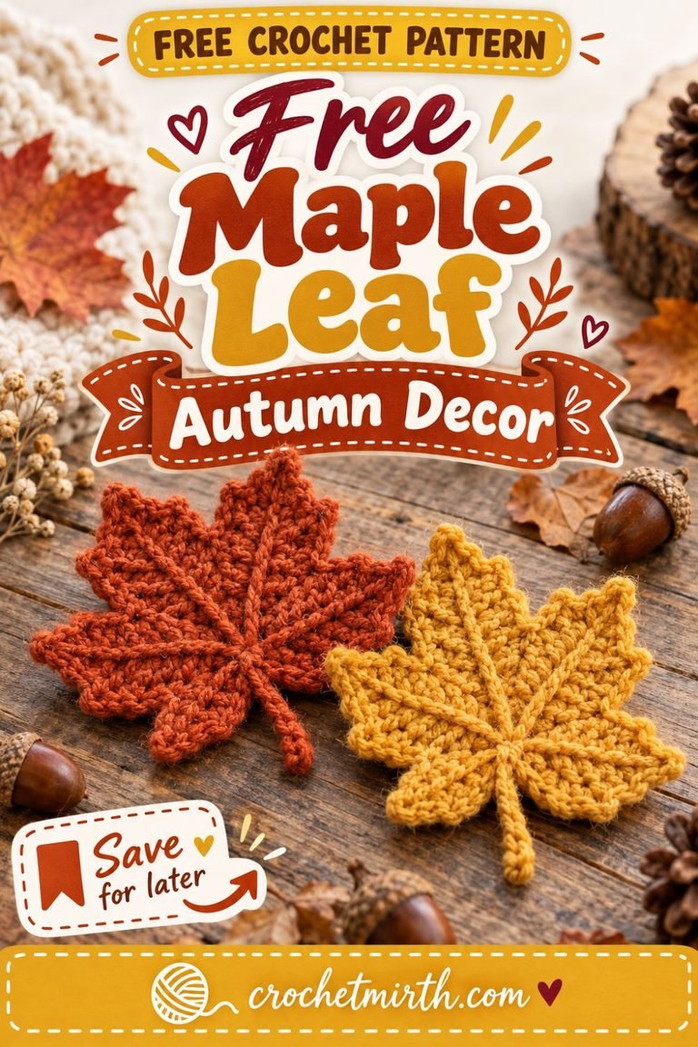 Free Crochet Maple Leaf Pattern: Easy Autumn Decor