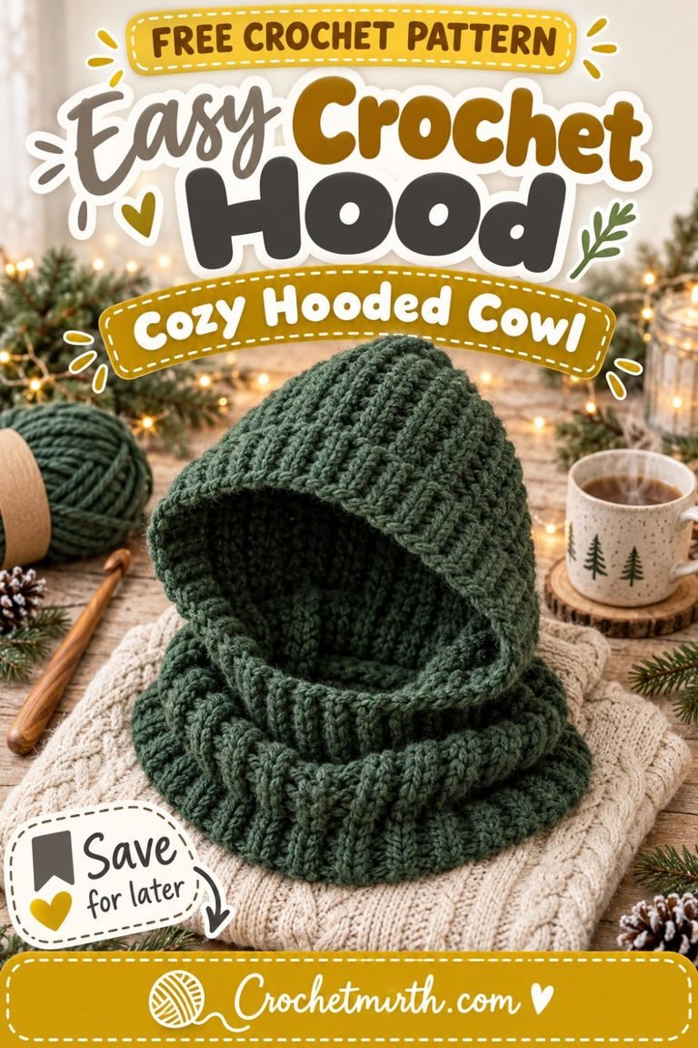 Crochet Hood Pattern – Cozy Hooded Cowl for Beginners